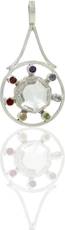 Frabjous Chakra Wheel Silver Pendant Image