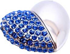 Microware 8GB Blue Heart Shape Designer Pen Drive