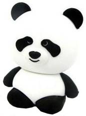 Microware Panda Rubber Shape Designer 8 GB Pendrive