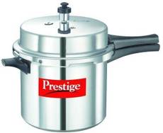 Prestige 10206 Aluminium 6.5 L Pressure Cooker (Induction Bottom,Outer Lid)
