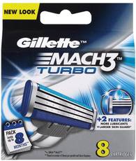 Gillette Mach3 Turbo Blade 8 Cartridge(Pack of 8) Image