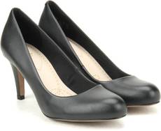 Clarks Carlita Cove Black Leather Slip on Image