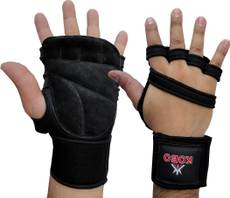 KOBO Weight Lifting Neoprene Gym & Fitness Gloves (Free Size, Black) Image
