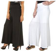 Edge Plus Regular Fit Women's White, Black Trousers Image