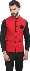 ManQ Solid Men's Waistcoat