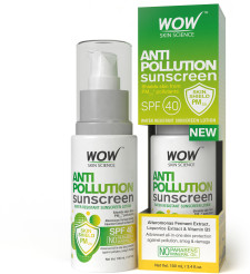 Reviews Wow Skin Science Anti Pollution Sunscreen Water Resistant Lotion No Parabens Mineral Oils Shields Pm2 5 Pollutants Spf Spf 40 Latest Review Of Wow Skin Science Anti Pollution Sunscreen Water