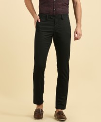 Buy Khaki Polyester Viscose Formal Trousers online  Looksgudin