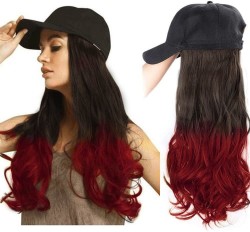 Unique Bargains Baseball Cap With Hair Extensions Fluffy Curly Wavy Wig  Hairstyle 26 Wig Hat For Woman Light Brown  Target