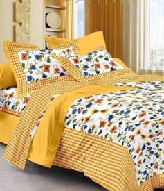 100% cotton bedsheet 300 TC Cotton Double King Printed Bedsheet Price in India