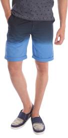 Solid Men Dark Blue, Blue Basic Shorts Price in India