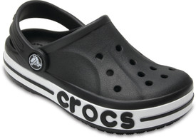 white classic lined crocs