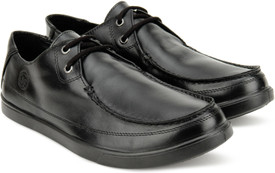 woodland black formal shoes