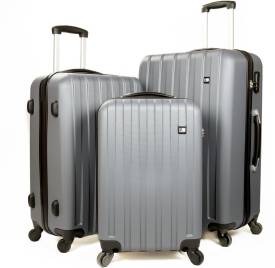 Zurich Grey Abs Hard Luggage Set Of 3 Trolley/Travel/Tourist Bags (55, 65 & 75 Cm) Check-in Luggage - 28 inch Price in India