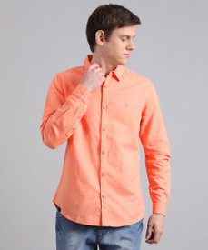 orange shirt matching jeans