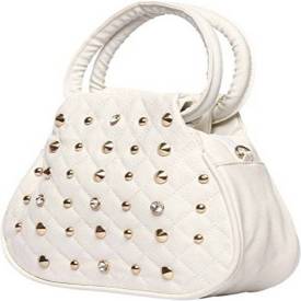 White Women Hand-held Bag Price in India