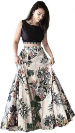 Printed Semi Stitched Lehenga Choli Price in India