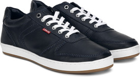 levi's men's woods navy blue sneakers