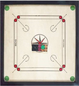 Tryviz 32 Inch Carrom Board Game With Carrom Coins Powder Sticker