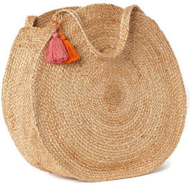 jute round sling bag