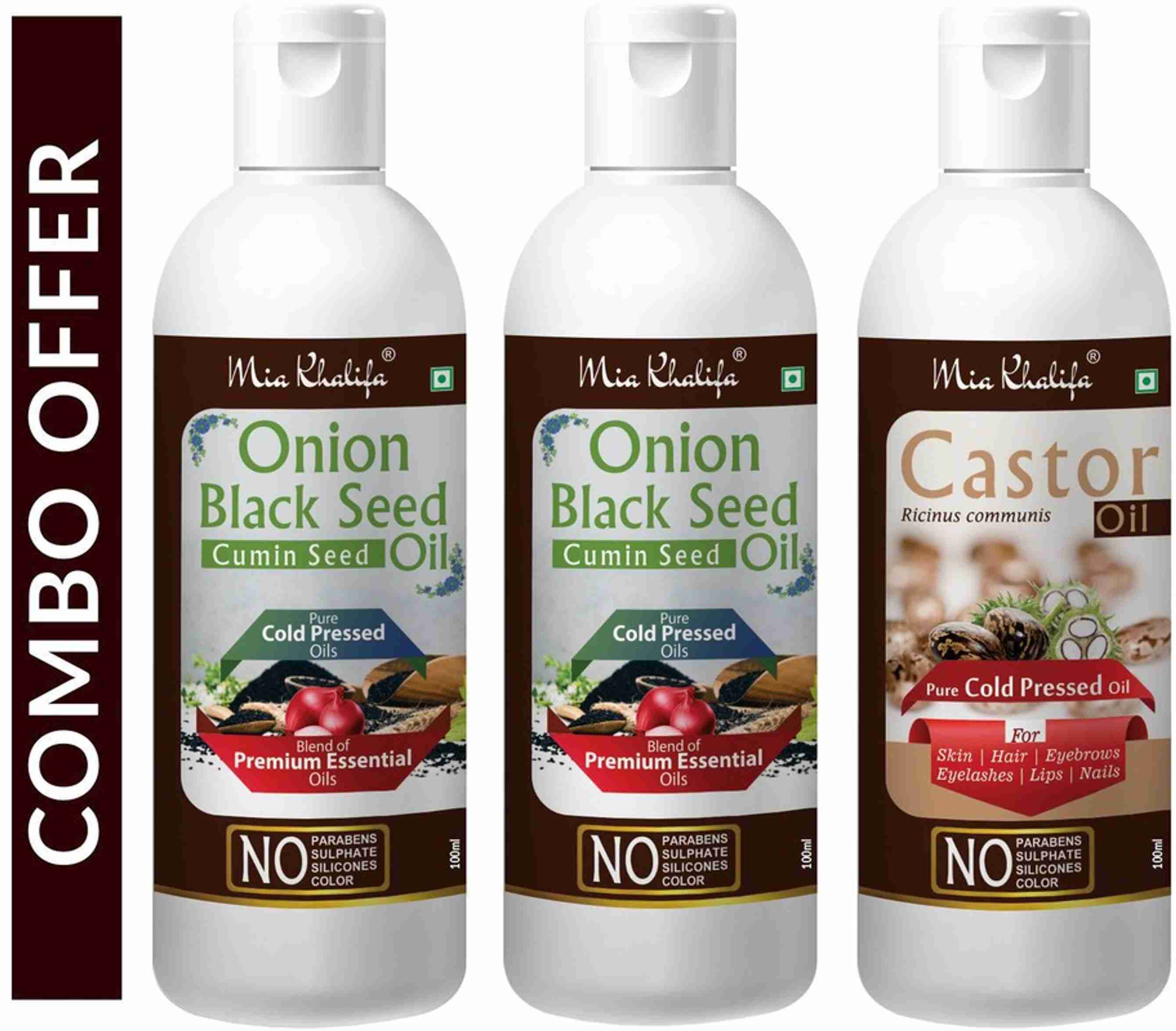 Mia Khalifa Onion Black Seed Hair Oil Preventing Hair Loss...