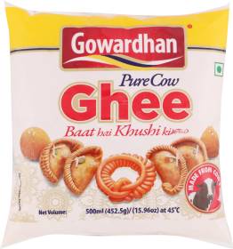 Gowardhan Pure Cow Ghee 500 ml Pouch