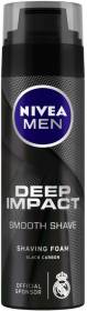 NIVEA Shaving, Deep Impact Smooth Shaving Foam, with Black Carbon for Clean & Smooth Razor Glide