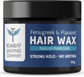 BOMBAY SHAVING COMPANY Strong Hold Hair Wax with Fenugreek & Flaxseed | Non- Sticky, Matte Finish and Chemical Free Hair Styling Wax for Men Hair Wax
