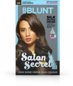 BBlunt Salon Secret High Shine Creme Hair Colour, 100g with Shine Tonic, 8ml , Dark Brown 3