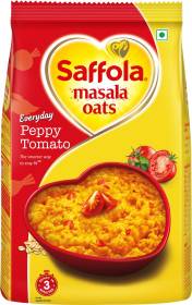 Saffola Masala Oats, Tasty Evening Snack, Peppy Tomato, Pouch