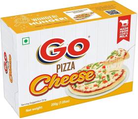 Go Pizza, cheesy, Plain cheese Processed cheese Block