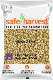 safe harvest Green Moong Dal (Split/Chilka) (Pesticide Free)