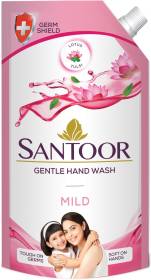 Santoor Mild Lotus and Tulsi Hand Wash Pouch