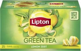 Lipton Zest Lemon Green Tea Bags Box