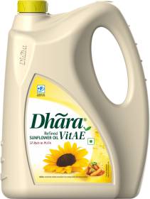 DHARA Refined Sunflower Oil Can