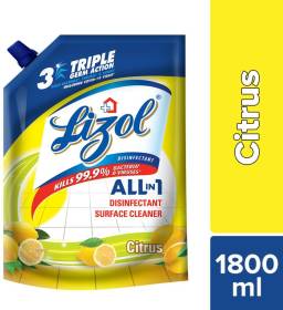 Lizol Disinfectant Surface Cleaner Refill Pack Citrus