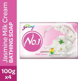 Godrej No.1 Jasmine Milk Cream Bathing Soap