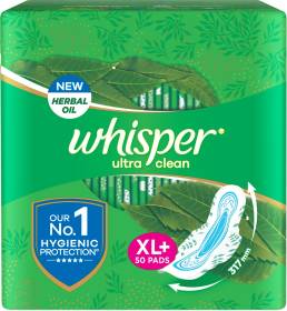 Whisper Ultra Clean XL+ with Herbal Oil Sanitary Pad