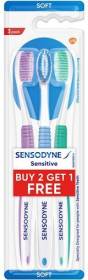 SENSODYNE Sensitive Toothbrush With Soft Rounded Bristles (Buy 2, Get 1) Soft Toothbrush