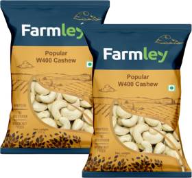 Farmley Popular W400 Raw Kaju (Pack of 2, Each 500g) Cashews
