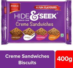 PARLE Hide and Seek Choco Chip Creme Sandwiches Cookies