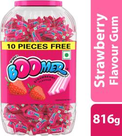 Boomer Strawberry Flavoured Chewing Gum Big Jar Strawberry Chewing Gum