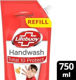 LIFEBUOY Total 10 Activ Naturol Germ Protection Handwash Refill 750 ml (Buy 1 Get 1) Hand Wash Refill Pouch
