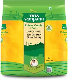 Tata Sampann Toor Dal 1 kg with Chana Dal 1 kg