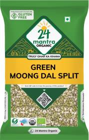 24 mantra ORGANIC Organic Green Moong Dal (Split/Chilka)