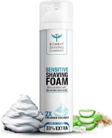 BOMBAY SHAVING COMPANY Sensitive Shaving Foam, 226 ml (33% Extra) with Aloe Vera & Oats