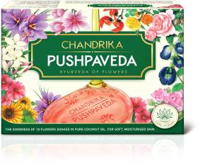 Chandrika Pushpaveda for Soft Moisturised Skin Ayurvedic Soap