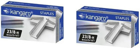 Kangaro Heavy Duty 8mm 23-8H 23/8-H Stapler Pins Set of 2, Silver