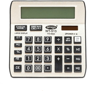 villy amigo 12 digit large lcd display sensitive button basic calculator