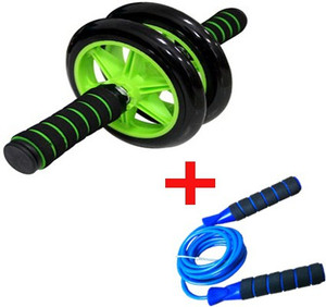 INSTAFIT AB DOUBLE WHEEL ROLLER WITH FREE MAT AND JUMP ROPE Ab Exerciser