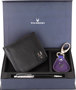 WildHorn Men Casual, Formal Black Genuine Leather Wallet